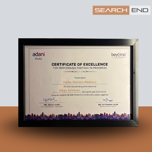 Certification Of Excellence By Adani Realty